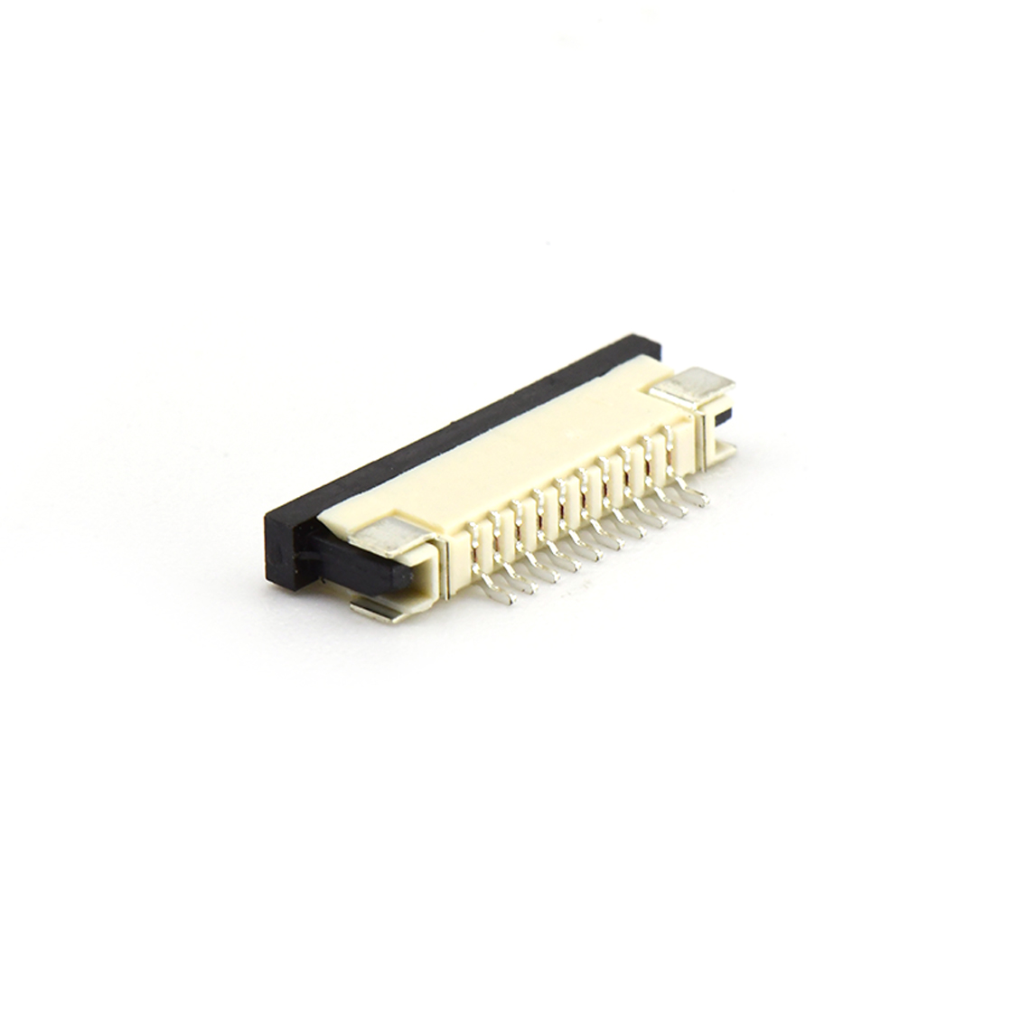 F1003 FPC FFC连接器Pitch 1.00mm H2.5卧贴下接触抽屉式 10Pin本色 镀亮锡